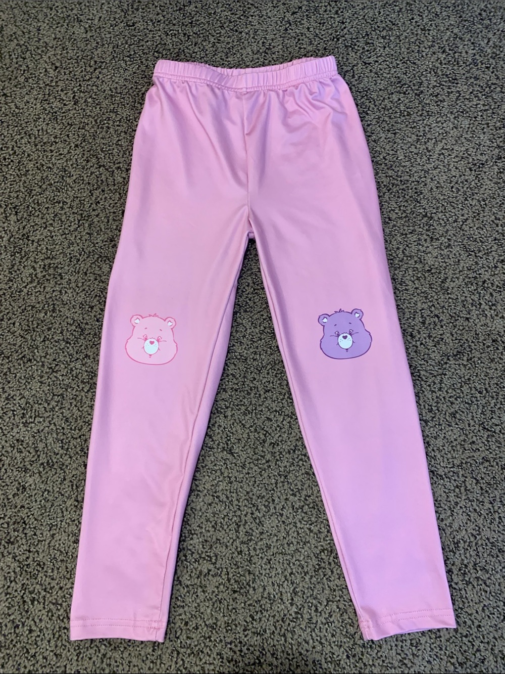 NWOT CARE BEARS Girls Sz 7 Pink Elastic Waist Leggings
